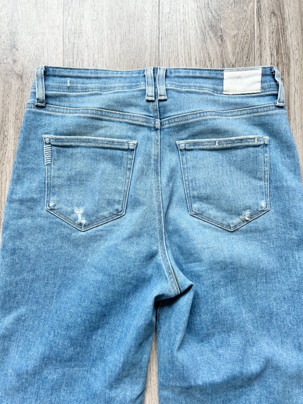 Paige Anessa High Rise Wide Leg Jean Light Wash in Sunnie Distressed Size 28 - Picture 13 of 14